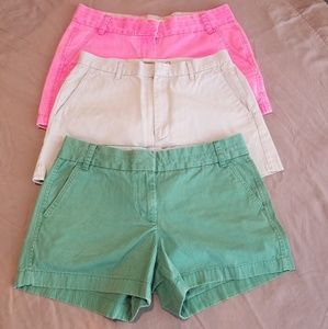 3 pairs of J. Crew Short's Size 6